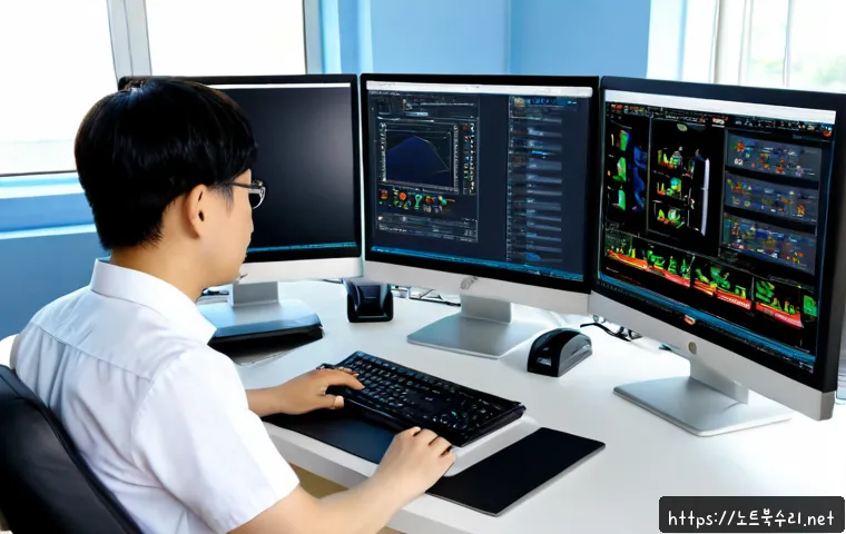 농서동 STATUS_UNSUCCESSFUL - Photorealistic IT support specialist in a clean Korean suburban office, diagnosing a desktop worksta...