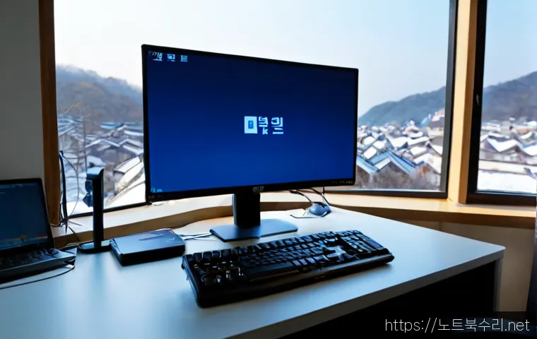 수암동 DRIVER_POWER_STATE_FAILURE - Photorealistic IT support workstation in a quiet Suam-dong hillside apartment office, desktop comput...