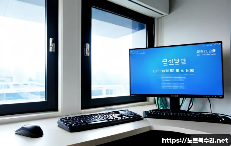 서강동 FAT32_FILE_SYSTEM - Photorealistic IT support workstation in a compact Sogang-dong office, dual monitors showing a clean...