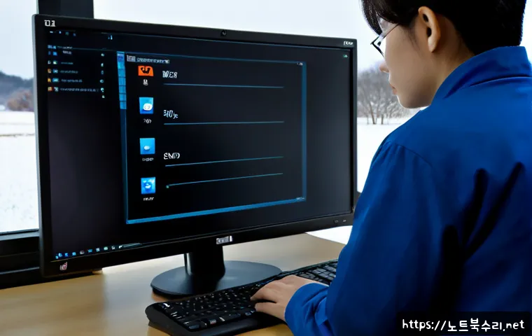 백암면 SESSION3_INITIALIZATION_FAILED - Photorealistic remote IT support workstation in a quiet rural Korean office, technician viewing a de...