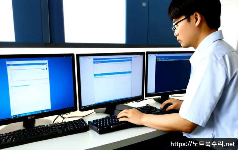 와동 IO_DEVICE_ERROR - Photorealistic remote-support workstation in Wadong, Ansan, showing a technician examining a desktop...