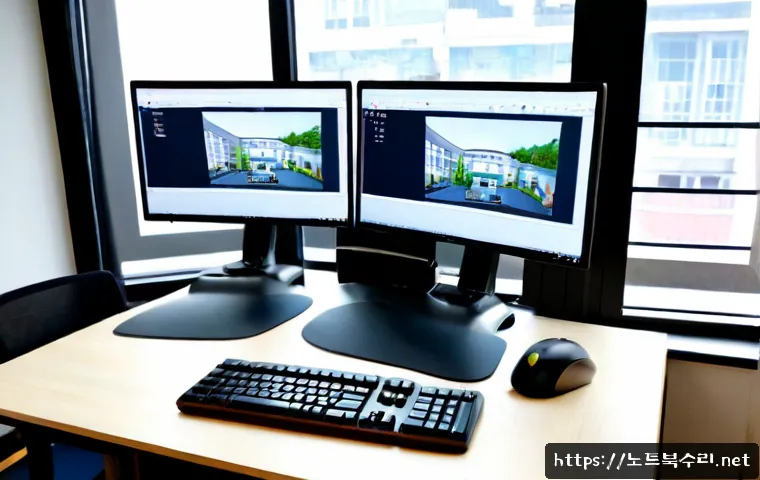 가락동 STATUS_FLOAT_INEXACT_RESULT - Photorealistic remote-support workstation in a compact Garak-dong apartment office, dual monitors sh...