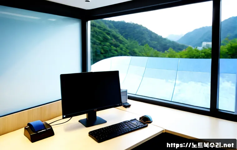 판교동 STATUS_IO_TIMEOUT - Photorealistic Korean technology office in Pangyo, software engineer at a dual-monitor workstation w...