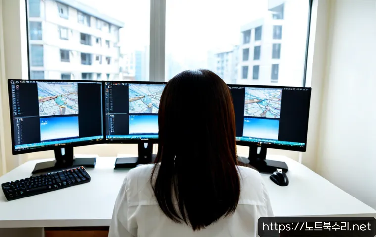 원종동 STATUS_ILLEGAL_INSTRUCTION - Photorealistic remote IT support workstation in a compact Wonjong-dong neighborhood office, technici...
