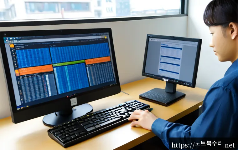 걸포동 STATUS_FILE_IN_USE - Photorealistic remote-support workstation in a modern apartment office near a quiet Korean suburban ...
