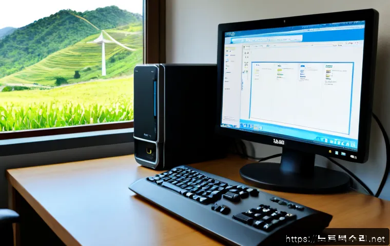 남사면 STATUS_KERNEL_NETWORK_ERROR - Photorealistic remote support workstation in a quiet Nam-myeon home office, dual monitors showing a ...