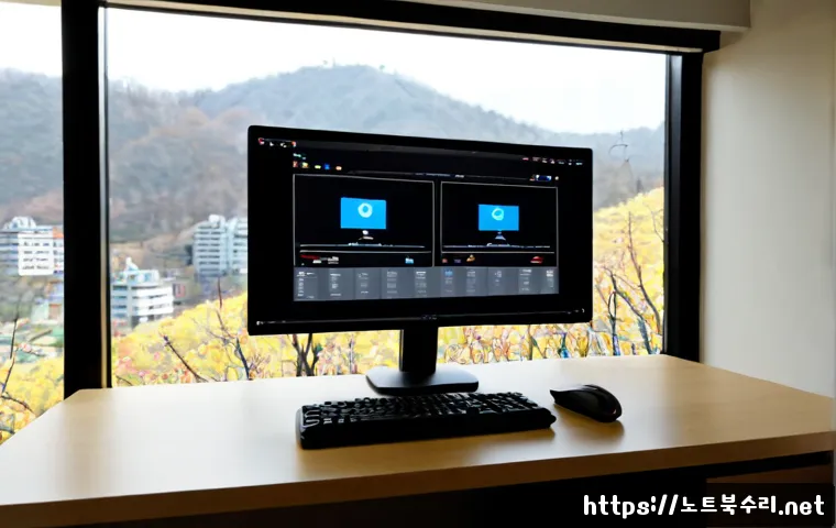 돈암동 STATUS_IMAGE_ACCESS_DENIED - Photorealistic remote-support workstation in a compact Donam-dong apartment office, dual monitors sh...