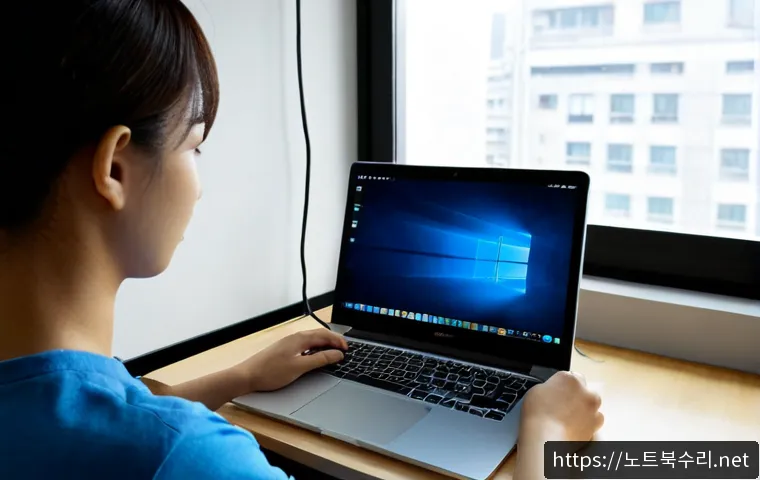 지영동 맥윈도우 부트캠프_bootcamp 재설치 포맷 초기화 - Photorealistic remote-support workstation in a quiet Jiyoung-dong apartment, Mac laptop connected to...