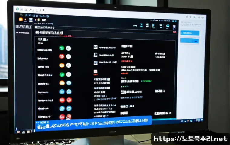 화정동 all boot options are tried - Photorealistic IT support workstation in a Hwajeong-dong apartment home office, desktop monitor show...