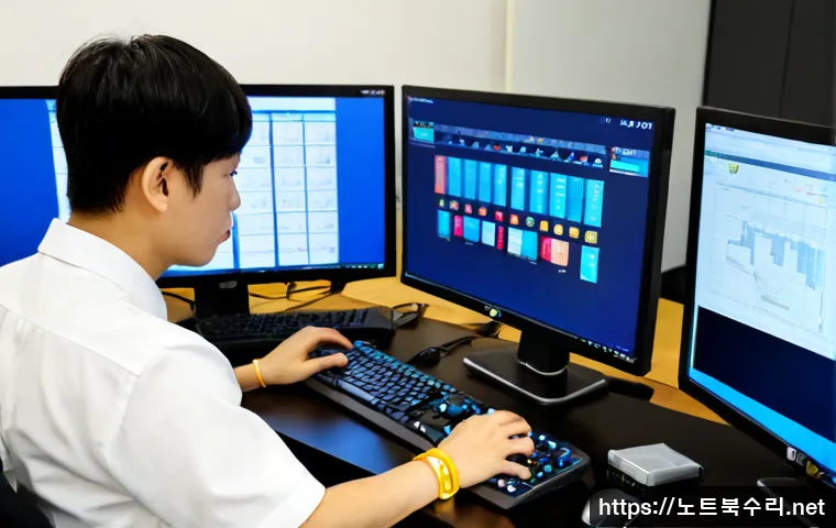 선감동 HARDWARE_MEMORY_FAILURE - Photorealistic IT support workstation in Seongam-dong, Seoul, open desktop tower with exposed RAM sl...