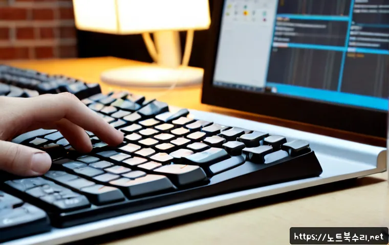 당인동 press f4 key - Photorealistic remote-support workstation in a renovated red-brick industrial studio, close-up of a ...