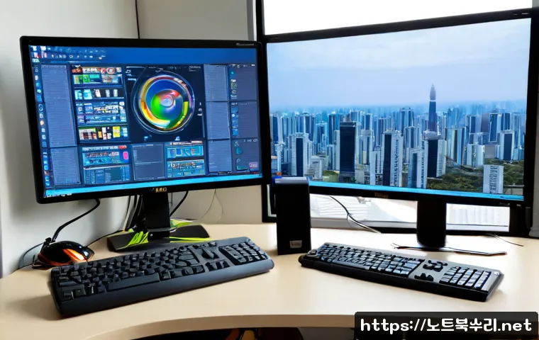 세곡동 DEVICE_DRIVER_MISMATCH - Photorealistic IT support workstation in a modern Segok-dong apartment home office, desktop tower op...