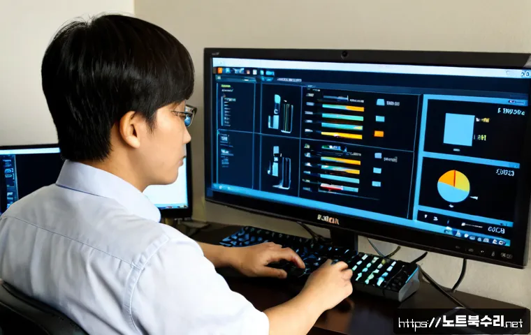 원당동 해놀로지 xpenology 구축 - Photorealistic compact IT workstation in a quiet Won-dang neighborhood office, a technician configur...