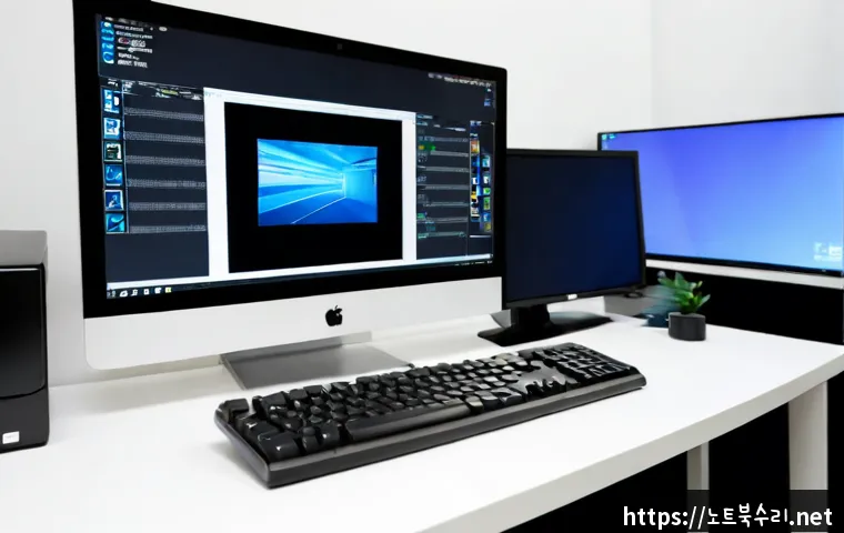 삼교동 공장초기화복구 - Photorealistic industrial design workstation in a compact Samgyo-dong factory office, technician rec...