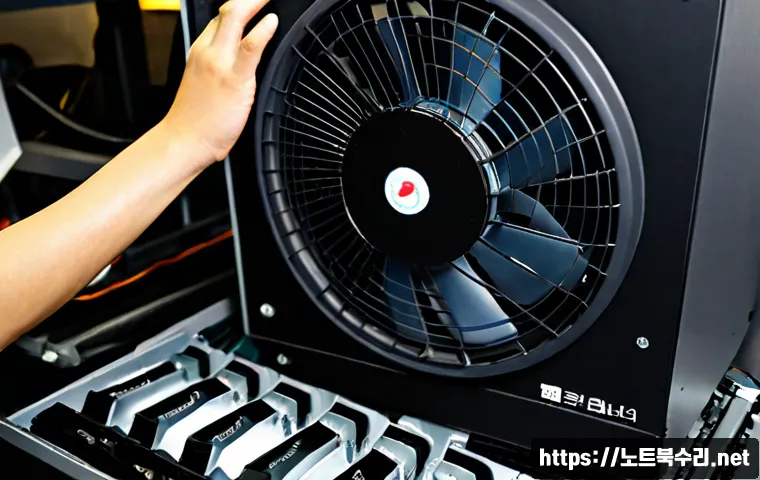 팔달구 팬돌다 멈춤 - Photorealistic computer repair workstation in Paldal-gu, Suwon, close-up of an open desktop tower wi...