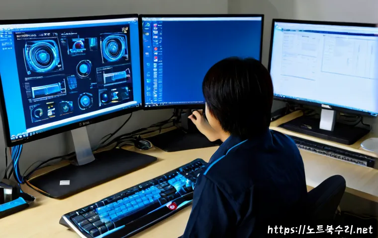 다남동 ACPI_BIOS_ERROR - Photorealistic IT support workstation in a compact residential office near Dangnam-dong, desktop com...