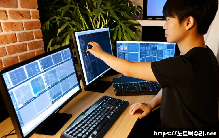 합정동 CRITICAL_OBJECT_TERMINATION - Photorealistic remote-support workstation in a compact Hapjeong neighborhood studio, dual monitors s...