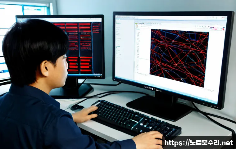 처인구 STATUS_KERNEL_DRIVER_CORRUPTION - Photorealistic IT support workstation in a quiet Yongin suburban office, dual monitors showing an ab...
