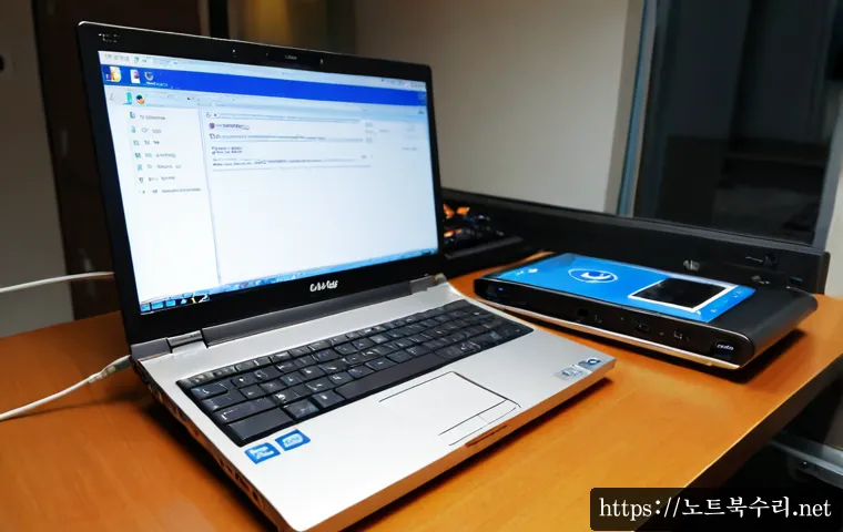오목천동 맥윈도우 부트캠프_bootcamp 재설치 포맷 초기화 - Photorealistic remote-support workstation in a quiet Omokcheon-dong apartment, unbranded slim laptop...
