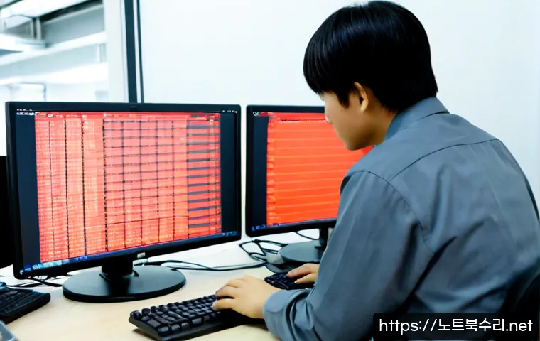 마장동 STATUS_UNSUCCESSFUL - Photorealistic IT support workstation in a compact wholesale-market office near Majang-dong, technic...