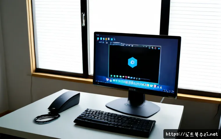 교북동 윈도우11 windows11 재설치 포맷  초기화 - Photorealistic computer repair workstation in a compact Gyeobuk-dong apartment office, technician re...