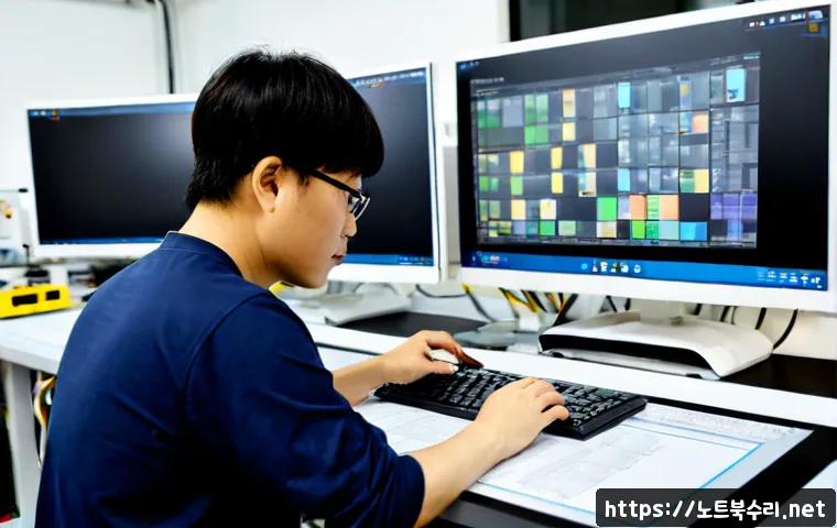방산동 프리도스 윈도우설치 - Photorealistic IT technician installing a fresh desktop operating system on a high-end workstation i...