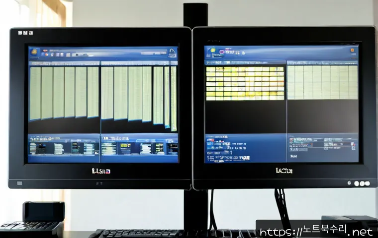 서농동 STATUS_PAGE_FAULT - Photorealistic IT support workstation in a quiet Korean residential district apartment, dual monitor...