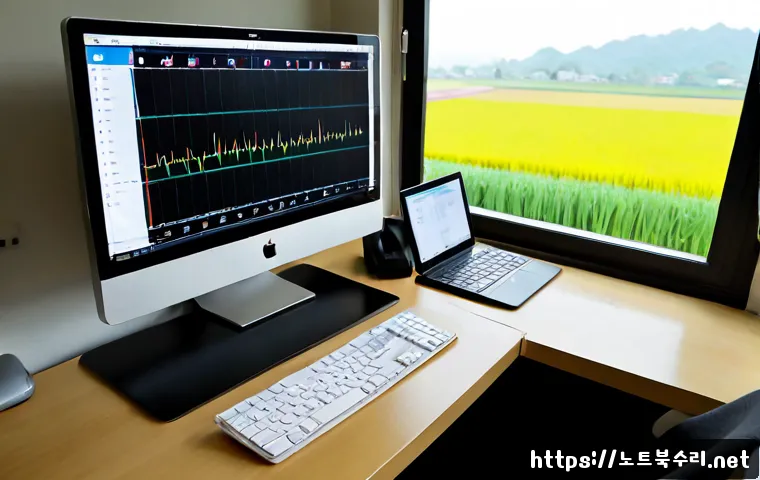 하성면 USER_MODE_HEALTH_MONITOR - Photorealistic remote health-monitoring workstation in a quiet Haseong-myeon home office, desktop co...