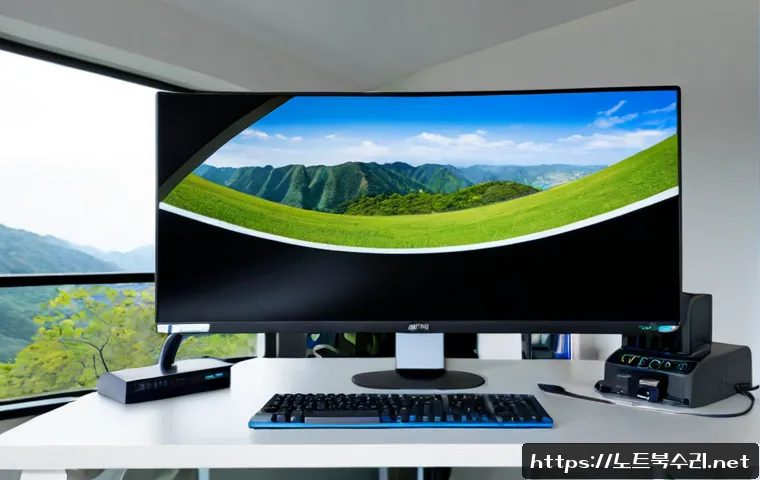 학암동 SYSTEM_SERVICE_EXCEPTION - Photorealistic desktop support workstation in a modern apartment office near a quiet hillside distri...