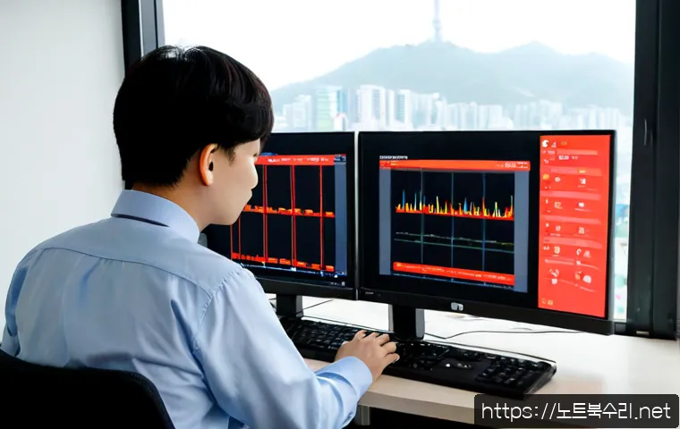 산천동 STATUS_DISK_WRITE_FAILURE - Photorealistic remote-support workstation in a compact Sancheon-dong apartment office, an IT technic...