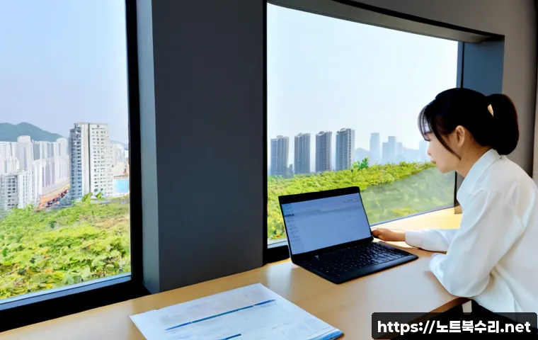 왕길동 STATUS_FILE_NOT_FOUND - Photorealistic architectural CAD workstation in Wanggil-dong, Incheon, dual monitors showing a clean...