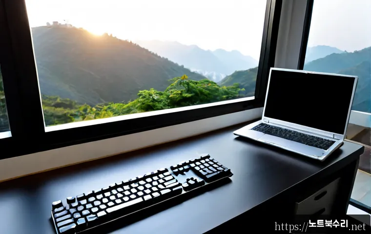 동천동 프리도스 윈도우설치 - Photorealistic remote-support workstation in a modern Dongcheon-dong apartment study, technician ins...