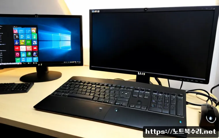 복정동 linux재설치 포맷 초기화 - Photorealistic IT technician reinstalling Linux on a dual-monitor workstation in a compact Bokjeong-...