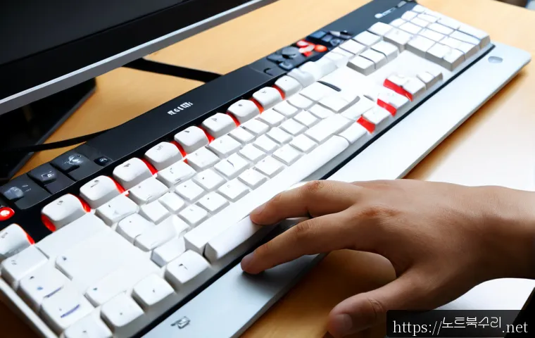 온수동 f4키 누르라고 할때 - Photorealistic remote-support workstation in a compact Onsu-dong apartment office, close-up of a han...