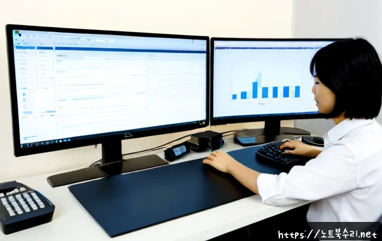 비봉면 STATUS_DATATYPE_MISALIGNMENT - Photorealistic remote-support workstation in a modern office near a quiet Korean rural-industrial di...
