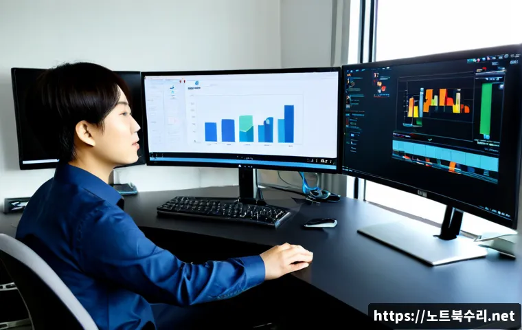 서인동 STATUS_KERNEL_UNSUPPORTED_DEVICE - Photorealistic IT support workstation in a compact Seoindong office, ultrawide monitor showing a cle...