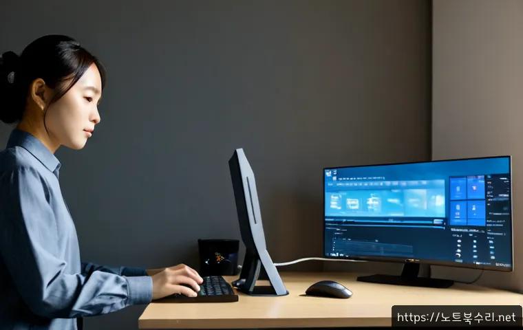 지금동 STATUS_KERNEL_POWER_FAILURE - Photorealistic remote-support scene in a quiet modern apartment workspace, a desktop tower abruptly ...