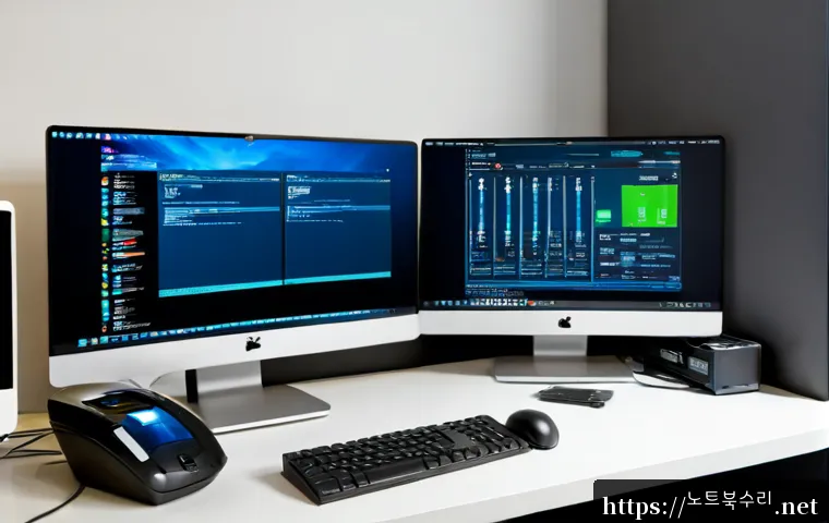 범박동 STATUS_KERNEL_BOOT_DRIVE_ERROR - Photorealistic IT support workstation in a compact apartment office near a Korean new-town neighborh...