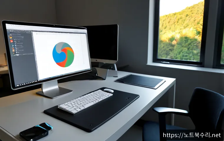 처인구 STATUS_DEVICE_NOT_READY - Photorealistic product workstation in a quiet suburban office near wooded hills, industrial designer...