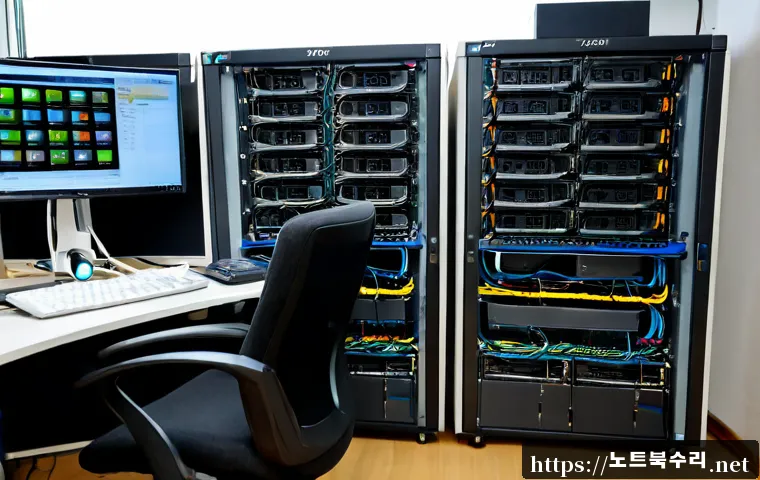광적면 ftp서버출장방문수리점 - Photorealistic onsite FTP server repair in a tidy small-business office in rural Gwangjeok-myeon, te...