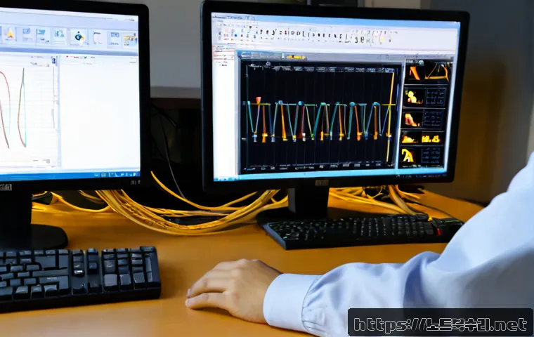 동본동 THREAD_TERMINATION_PORT - Photorealistic engineering workstation in a compact Dongbon-dong office, desktop monitor displaying ...