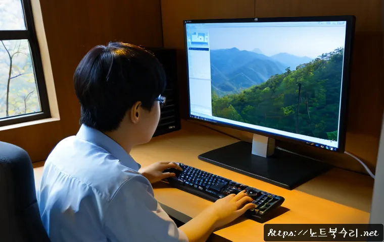 보정동 SYSTEM_LICENSE_VIOLATION - Photorealistic remote IT support workstation in a quiet Bojeong-dong apartment office, technician ex...