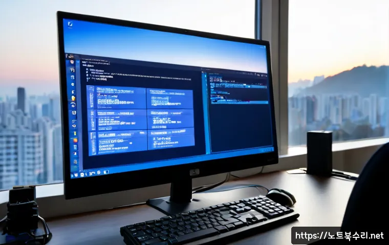 하계동 STATUS_KERNEL_BOOT_DRIVE_ERROR - Photorealistic IT support workstation in a compact Hagye-dong apartment office, desktop monitor show...