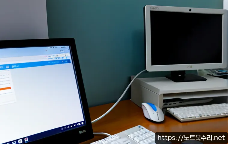 걸산동 STATUS_DEVICE_OFFLINE - Photorealistic remote-support workstation in a quiet Gulsan-dong office, desktop monitor showing a b...