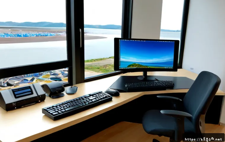 월곶동 STATUS_FLOAT_INEXACT_RESULT - Photorealistic remote-support workstation in a bright coastal apartment, dual monitors showing a cle...
