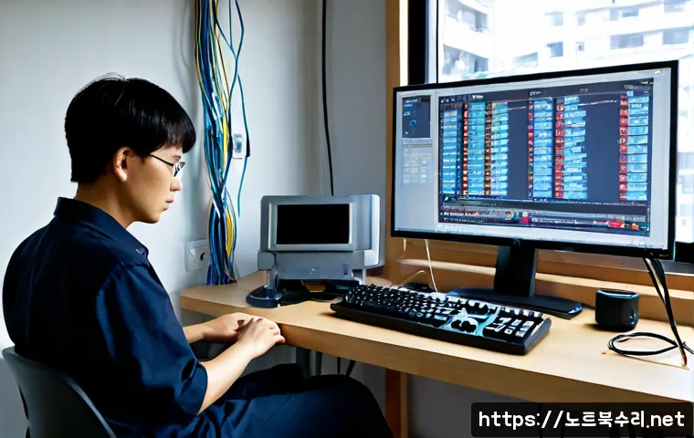 원신동 SYSTEM_LICENSE_VIOLATION - Photorealistic remote-support workstation in a compact urban apartment, dual monitors showing an abs...